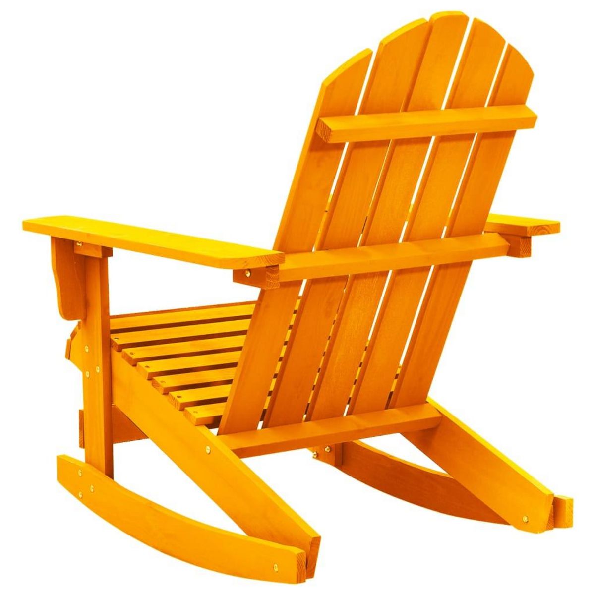 VIDAXL Chaise a bascule de jardin Adirondack bois de sapin orange
