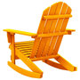 Voir la diapositive 4 : VIDAXL Chaise a bascule de jardin Adirondack bois de sapin orange