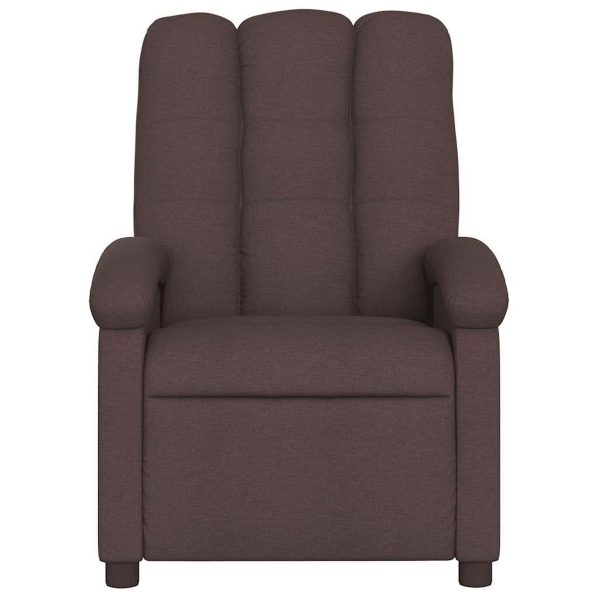 VIDAXL Fauteuil de massage inclinable Marron fonce Tissu
