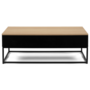 Voir la diapositive 6 : ID MARKET Table basse noire plateau relevable façon hêtre rectangulaire BOSTON design industriel