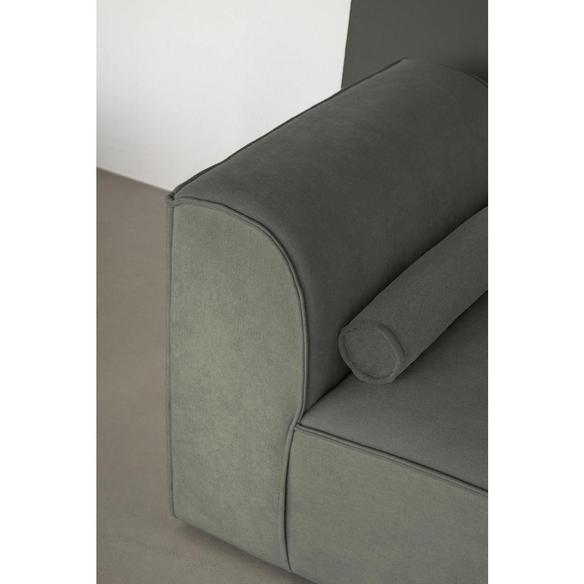 BEST MOBILIER Felix - canapé modulable panoramique d'angle gauche 7 places en tissu texturé