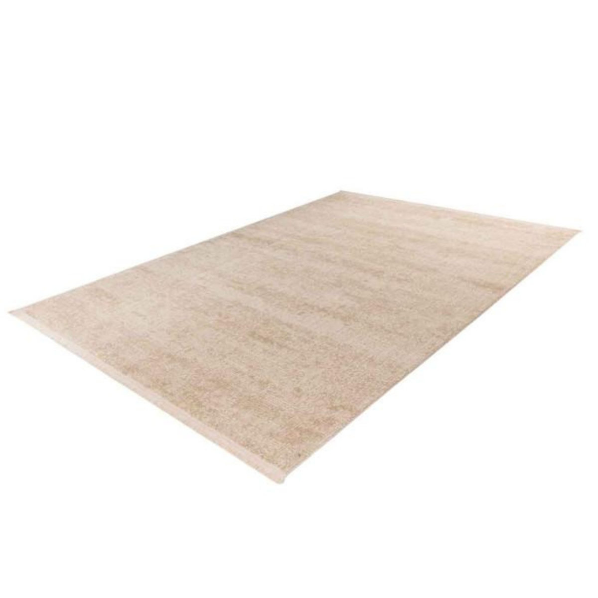 Paris Prix Tapis Uni Tissé à Poils Courts  Adeon  Crème