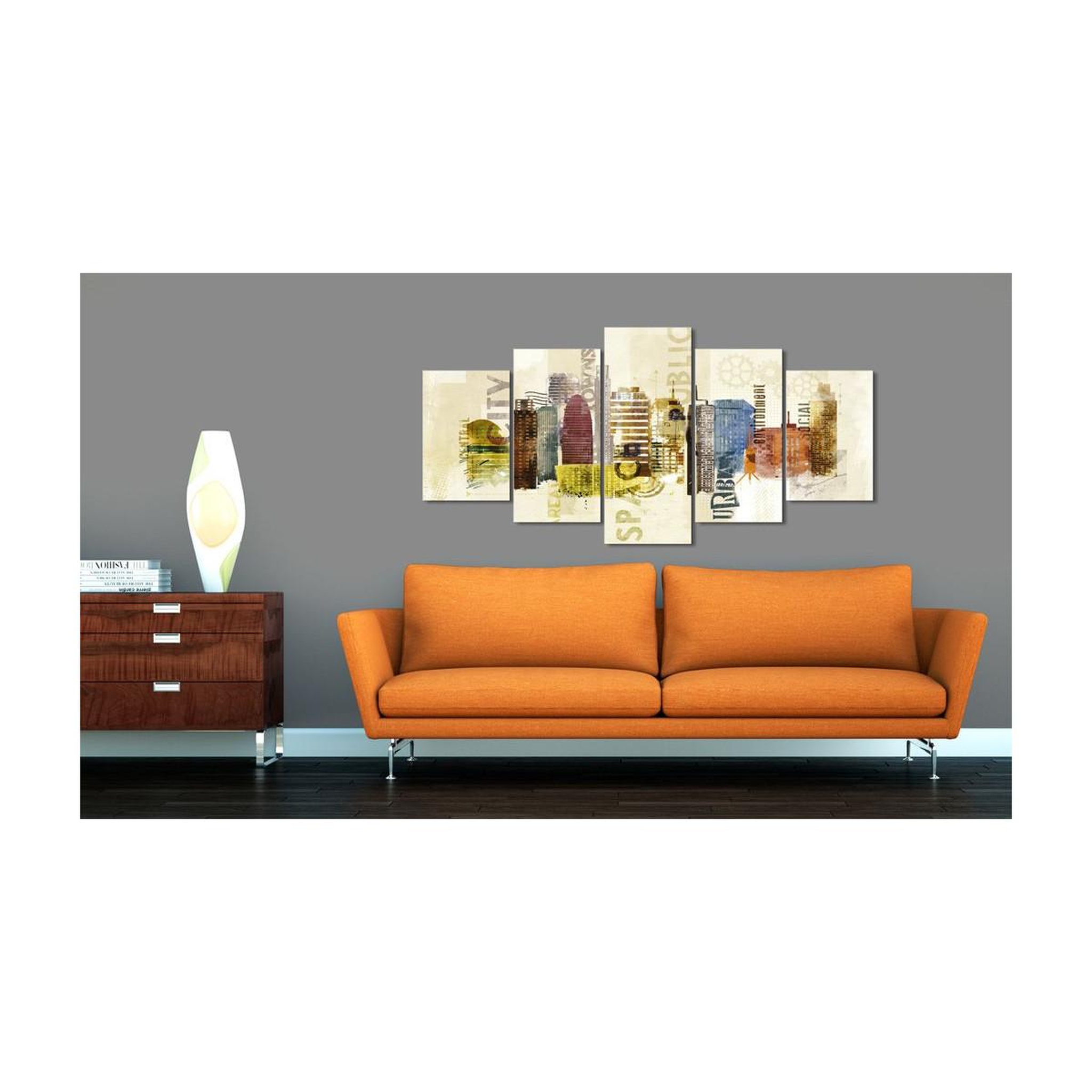 Voir la diapositive 2 : Paris Prix Tableau Imprimé 5 Panneaux  Design Urbain