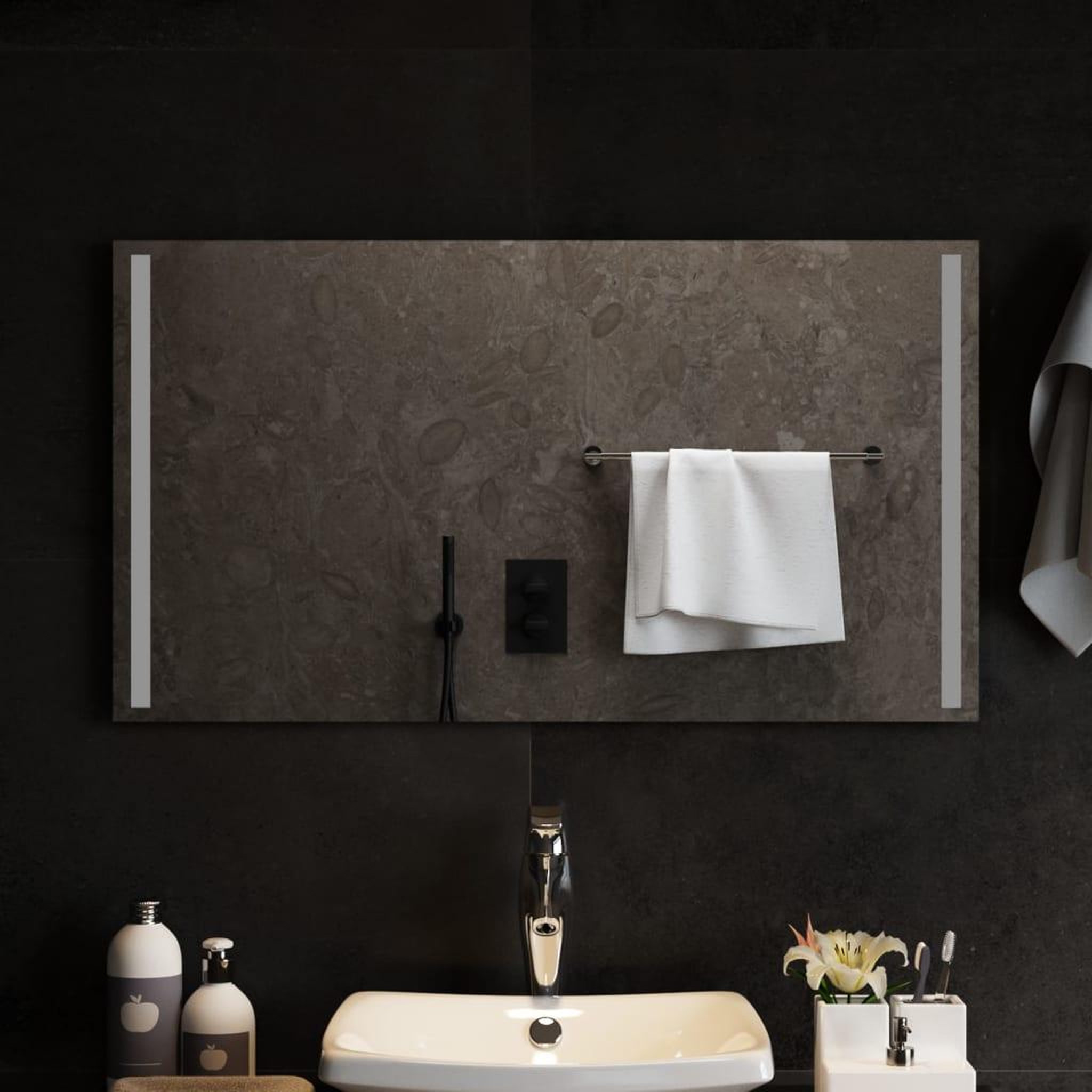 Voir la diapositive 3 : VIDAXL Miroir de salle de bain a LED 90x50 cm
