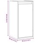 Voir la diapositive 6 : VIDAXL Armoire murale Blanc 30x30x60 cm Bois de pin massif