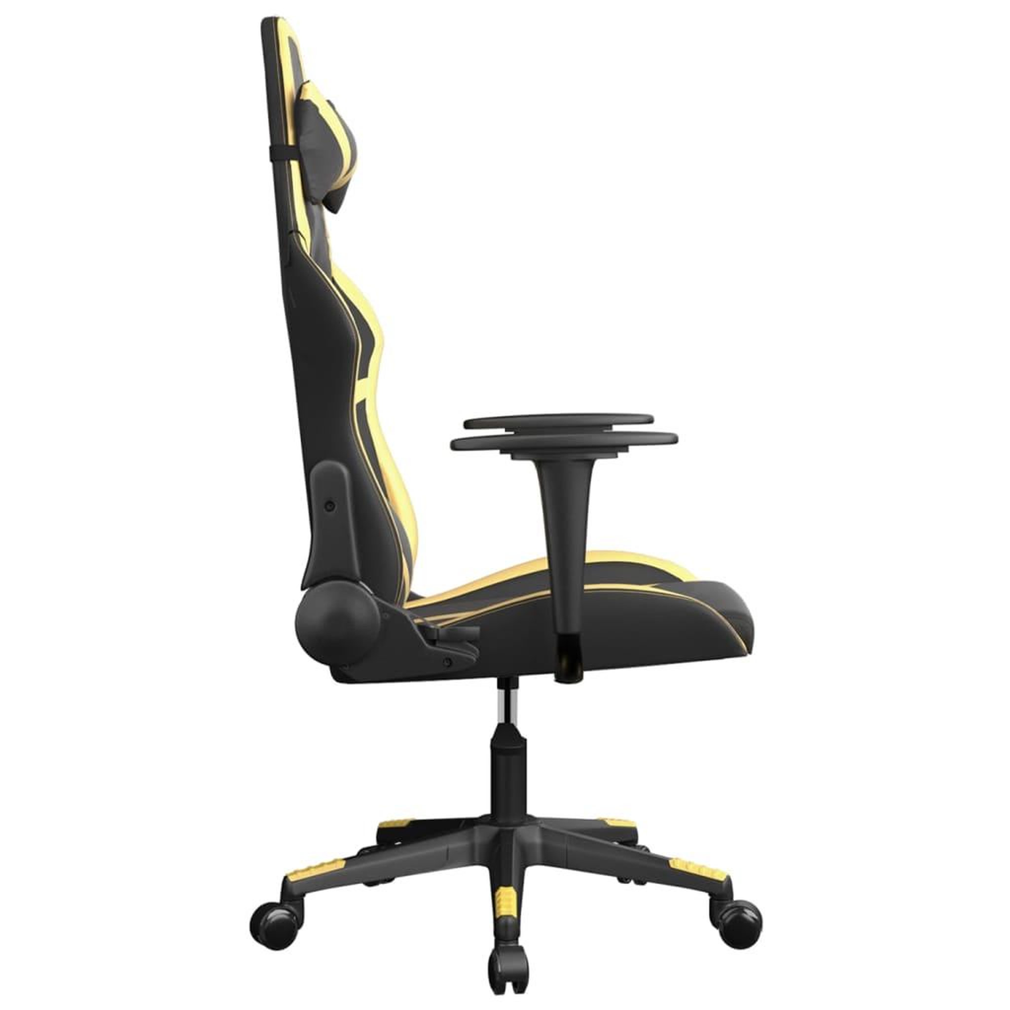 Voir la diapositive 4 : VIDAXL Chaise de jeu Noir et dore Similicuir