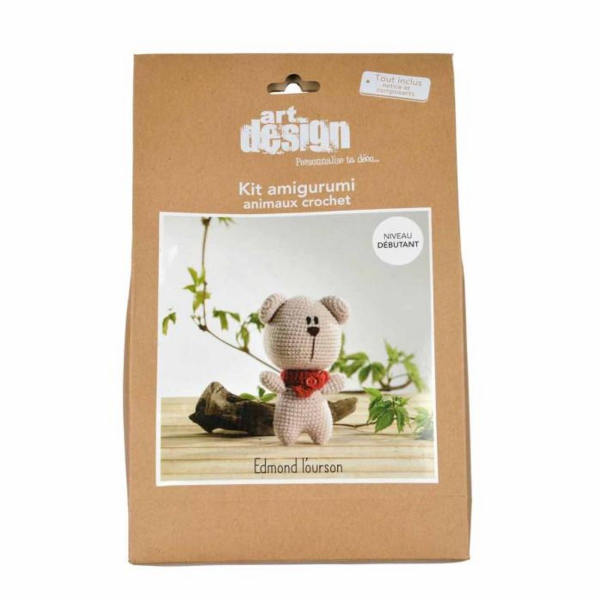 Paris Prix Kit Complet Amigurumi  Edmond l'Ourson  17cm Beige