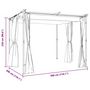 Voir la diapositive 6 : VIDAXL Tonnelle avec rideaux 3x3 m Taupe Acier