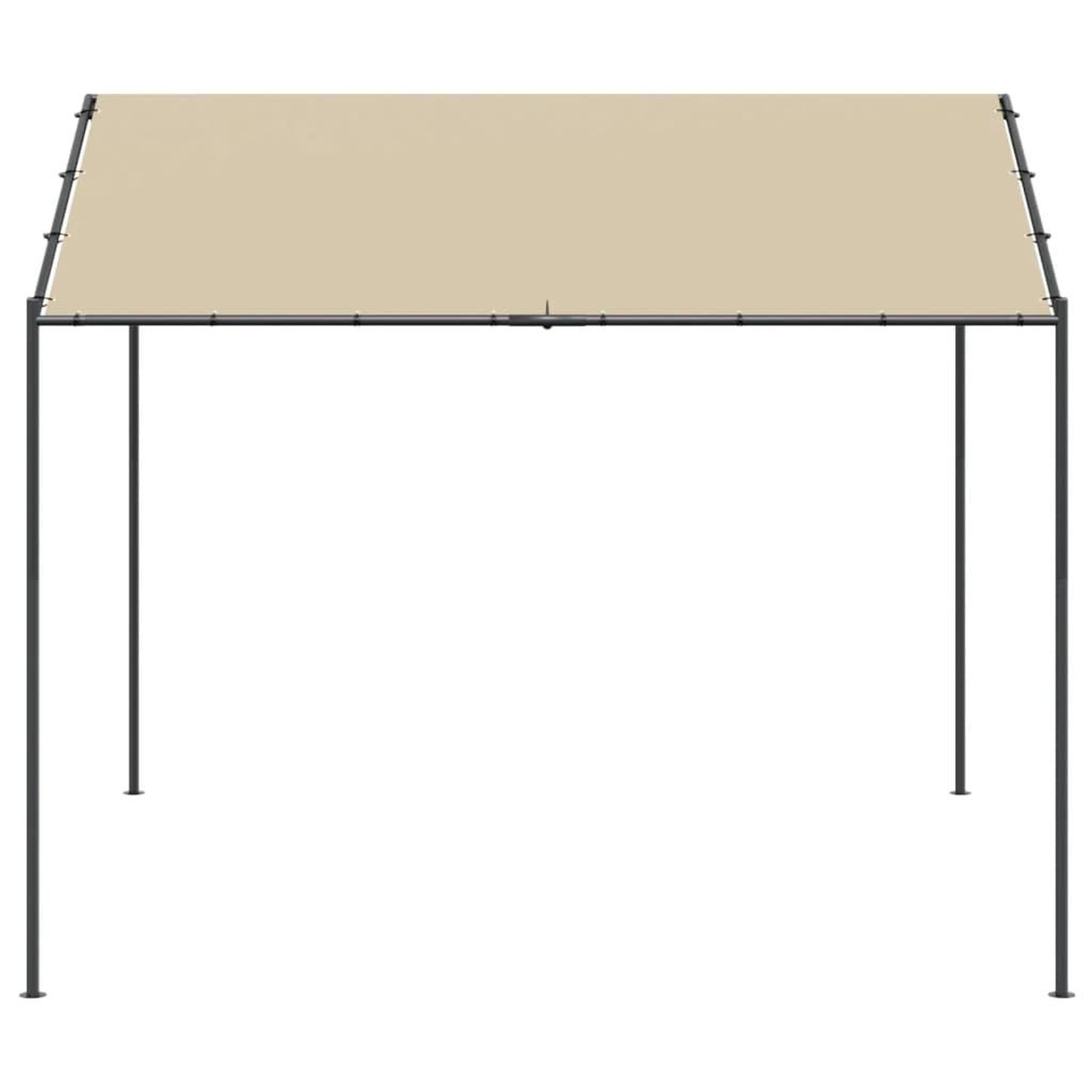 Voir la diapositive 4 : VIDAXL Tente a auvent beige 4x4 m acier et tissu
