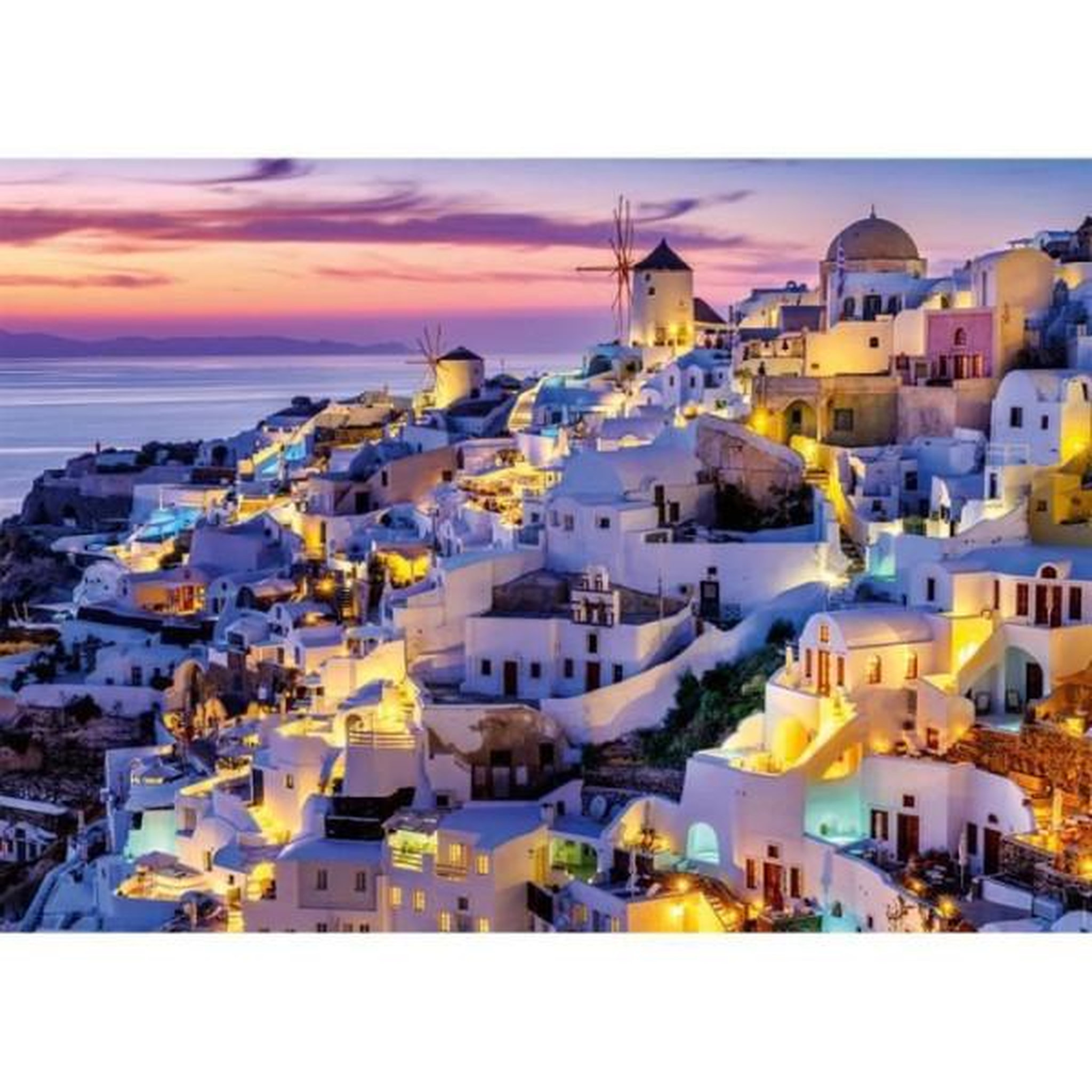 RAVENSBURGER Puzzle 1500 pieces coucher de soleil sur santorin, adultes et enfants des 14 ans, collection évasion, 12001532, nathan