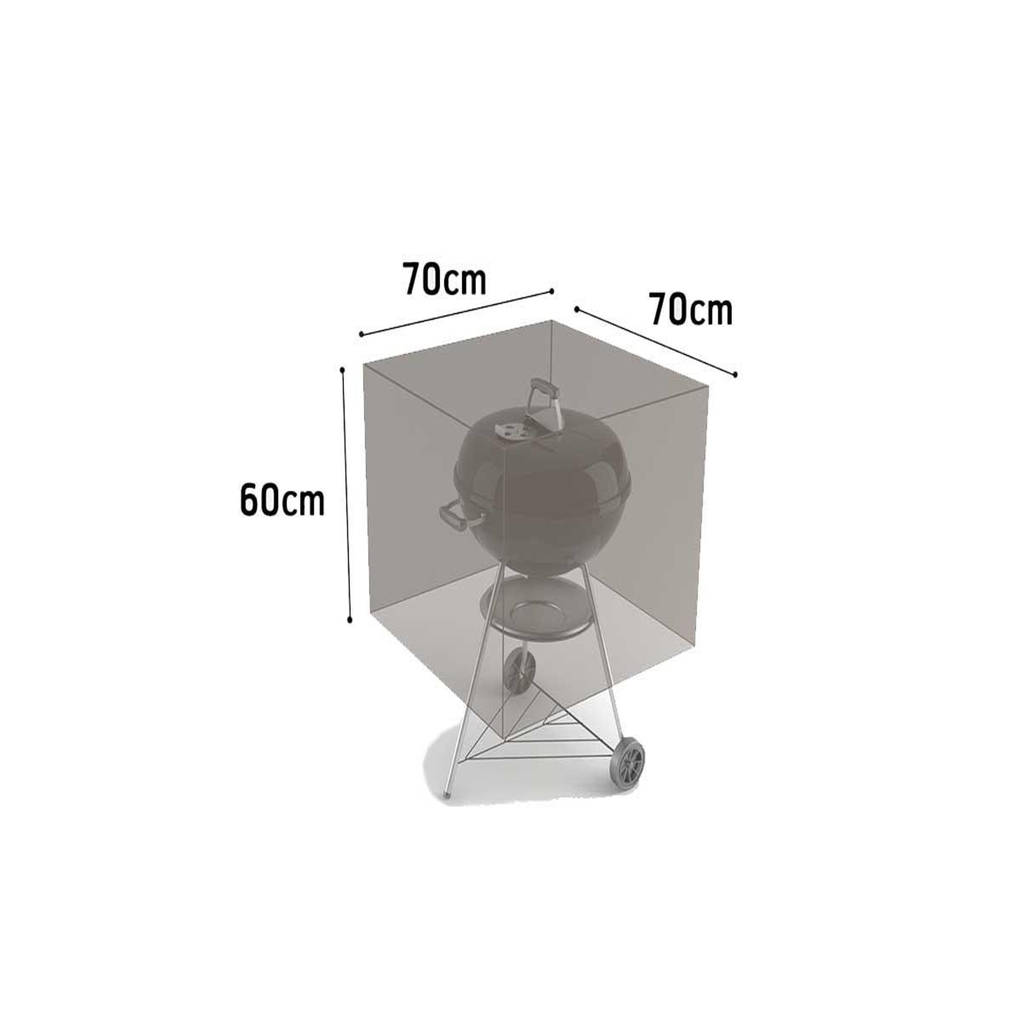 Voir la diapositive 3 : Nortene Housse de protection pour barbecue COVERTOP - Taupe - 70 x 70 x 60 cm
