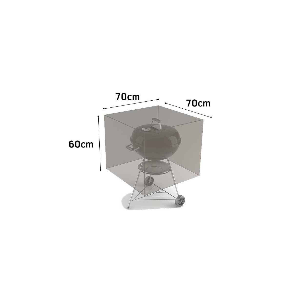 Nortene Housse de protection pour barbecue COVERTOP - Taupe - 70 x 70 x 60 cm