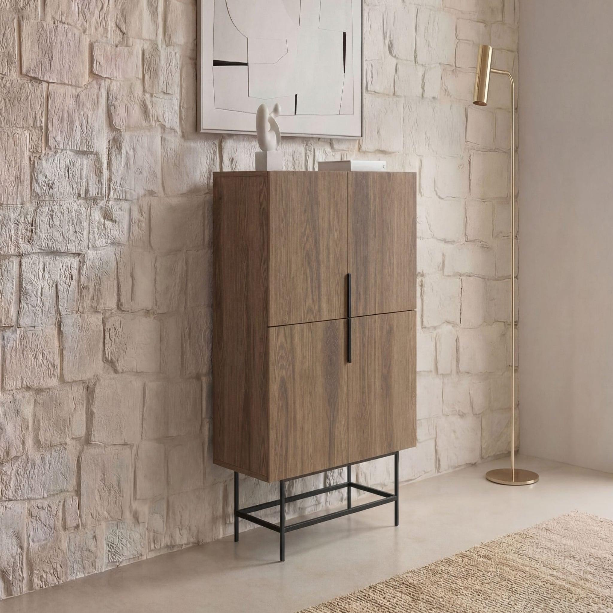Voir la diapositive 3 : CASANOVA PARIS Soma - commode 4 portes 100cm en mélamine