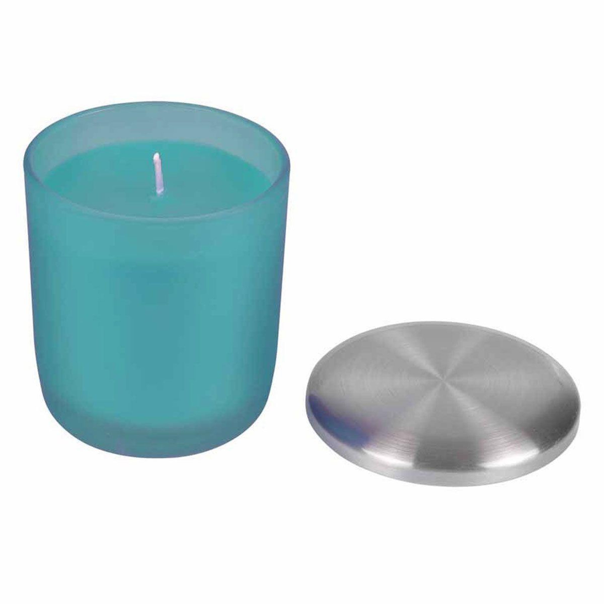 Voir la diapositive 1 : HOMEA Bougie parfumée verrine  tropical fresh  9cm pluie d'été