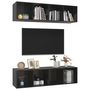 Voir la diapositive 3 : VIDAXL Meubles TV muraux 2 pcs Noir brillant Bois d'ingenierie