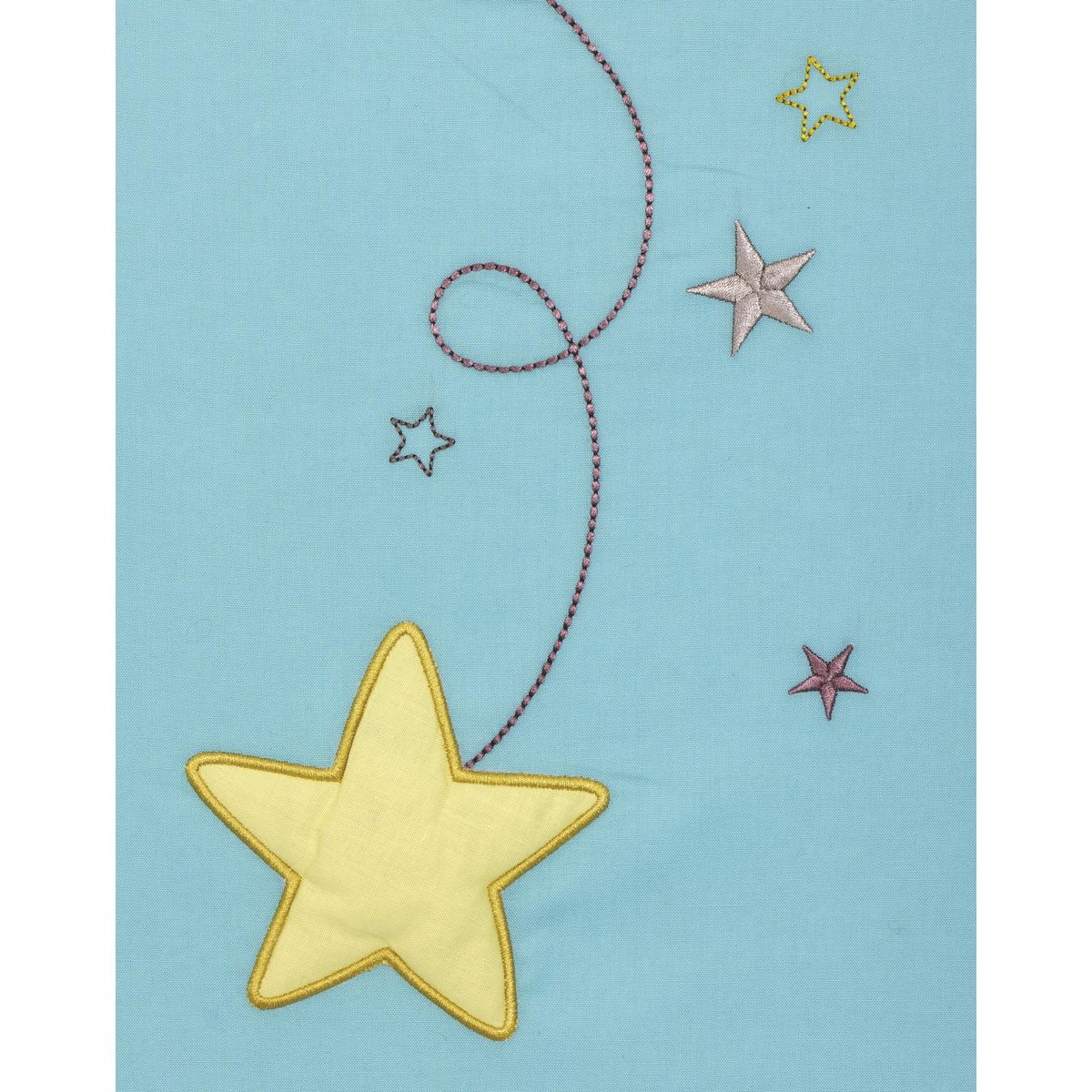 PTIT BASILE Housse de couette Bébé coton Bio 100x140 cm Pluie d'étoiles