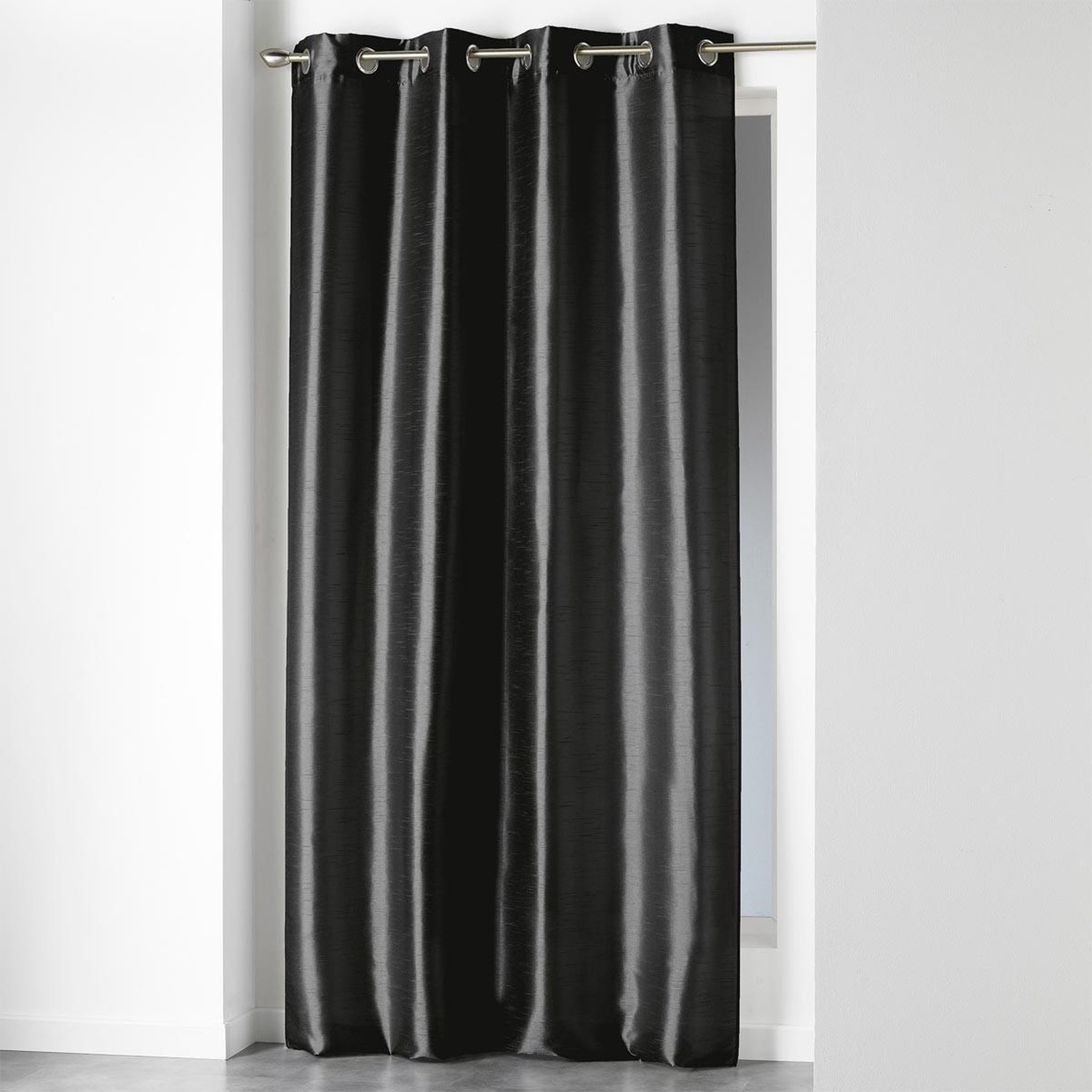 Douceur d'Intérieur Rideau à oeillets  shana  140x280cm noir