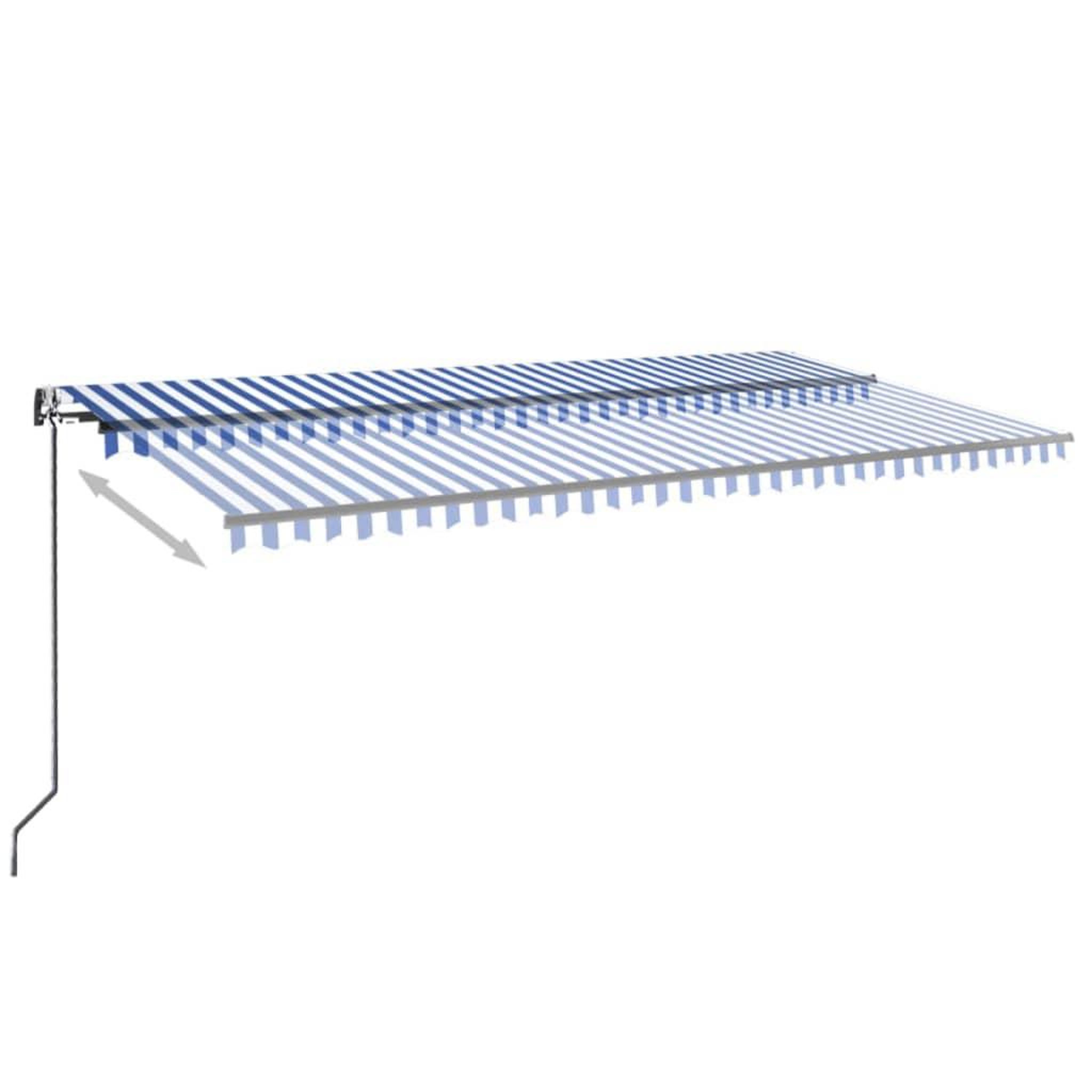 Voir la diapositive 3 : VIDAXL Auvent retractable automatique 600x350 cm Bleu et blanc