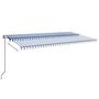 Voir la diapositive 3 : VIDAXL Auvent retractable automatique 600x350 cm Bleu et blanc