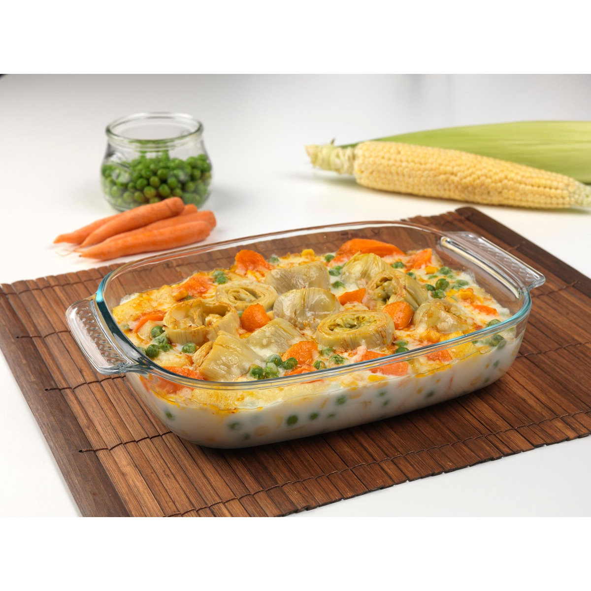 PYREX Plat à four rectangle avec poignées CLASSIC