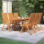 Voir la diapositive 1 : VIDAXL Ensemble a manger de jardin 7 pcs Bois d'acacia massif