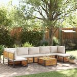 VIDAXL Salon de jardin avec coussins 8 pcs bois massif d'acacia