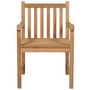 Voir la diapositive 3 : VIDAXL Chaises de jardin lot de 4 et coussins gris Bois de teck solide