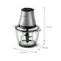 Voir la diapositive 6 : Philips Mini hachoir bol verre 2l 500w silver - HR1503/00