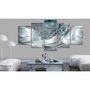 Voir la diapositive 2 : Paris Prix Tableau 5 Panneaux  Sparkling Dandelions Blue Wide