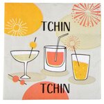 Paris Prix Lot de 20 Serviettes en Papier  Tchin  33x33cm Taupe