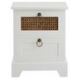 Voir la diapositive 3 : IDIMEX Table de chevet PADMA 2 tiroirs, en bois et rotin