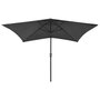 Voir la diapositive 2 : VIDAXL Parasol de jardin avec LED et mat en acier anthracite 2x3 m