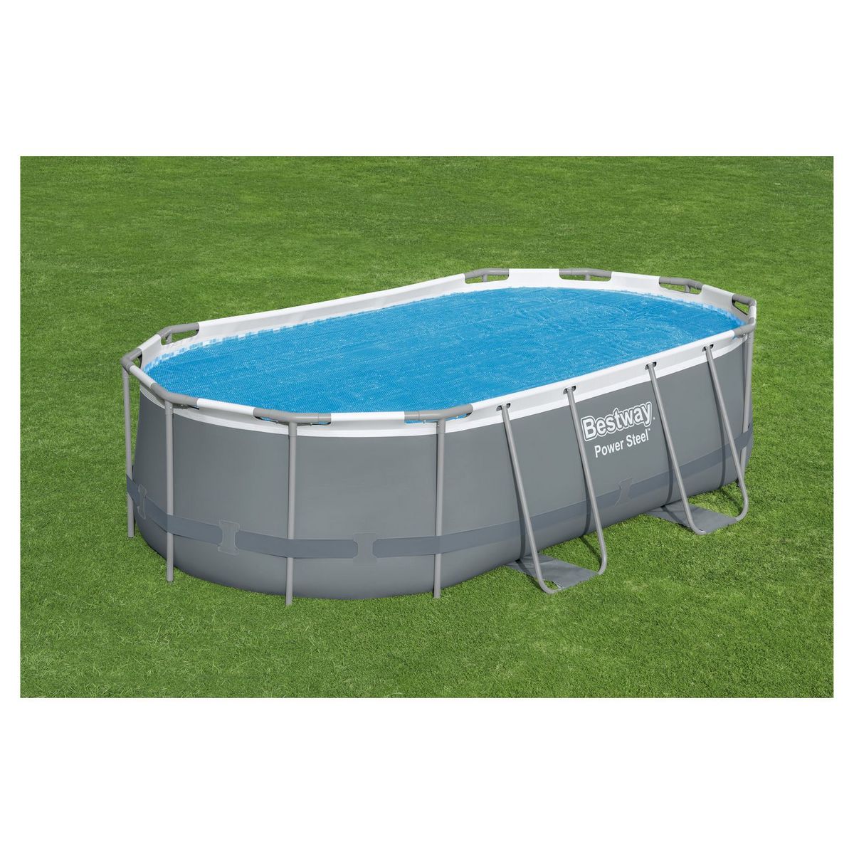 BESTWAY Bâche solaire  ovale 529 x 250 pour piscine ovale Power Steel&trade; 549 x 274 x 122 cm