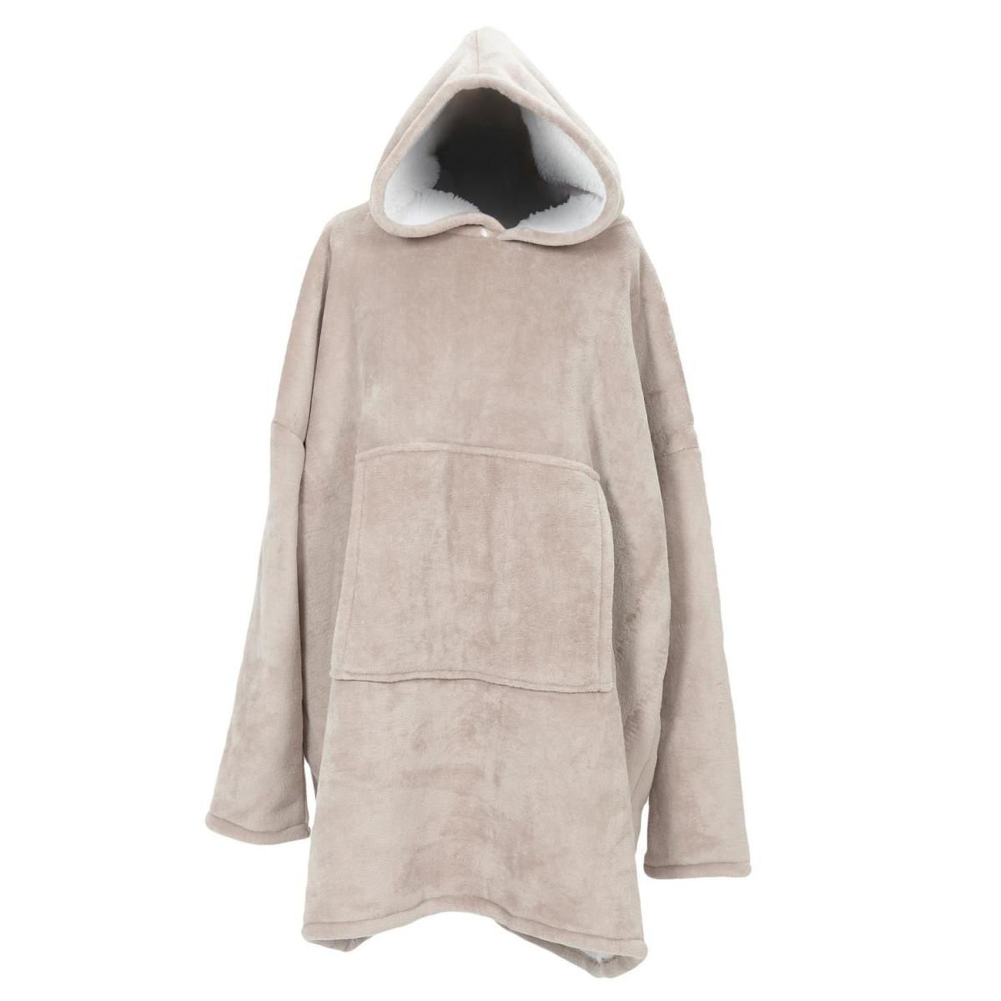 Voir la diapositive 2 : The Home Deco Factory Sweat à capuche  sherpa  85x118cm lin