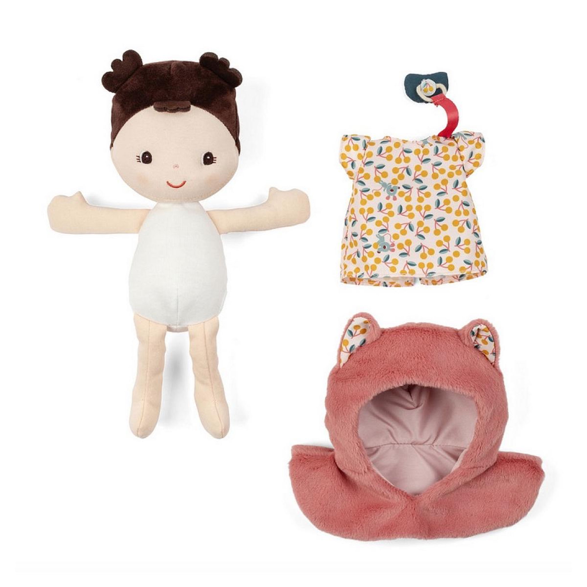 Voir la diapositive 3 : LILLIPUTIENS Poupee Jeanne et porte bebe - Poupee en tissu