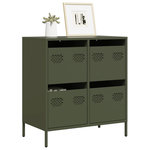 VIDAXL Buffet vert olive 68x39x73,5 cm acier lamine a froid