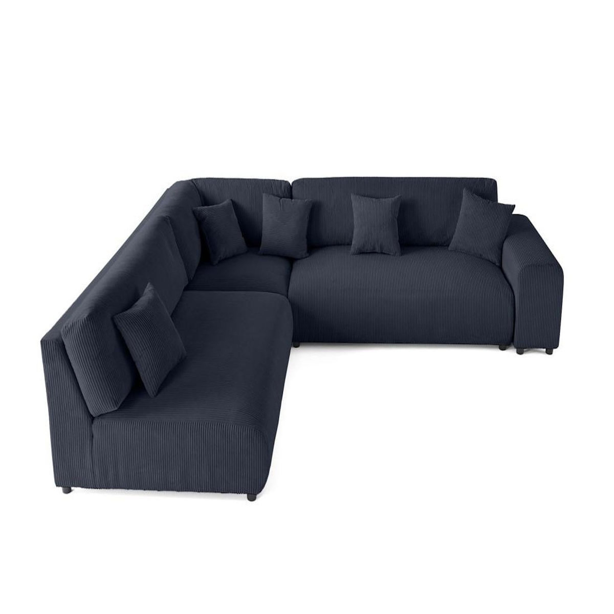 LISA DESIGN Garance - canapé modulable d'angle gauche - 6 places - en velours côtelé