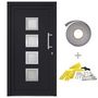 Voir la diapositive 2 : VIDAXL Porte d'entree Anthracite 108x208 cm