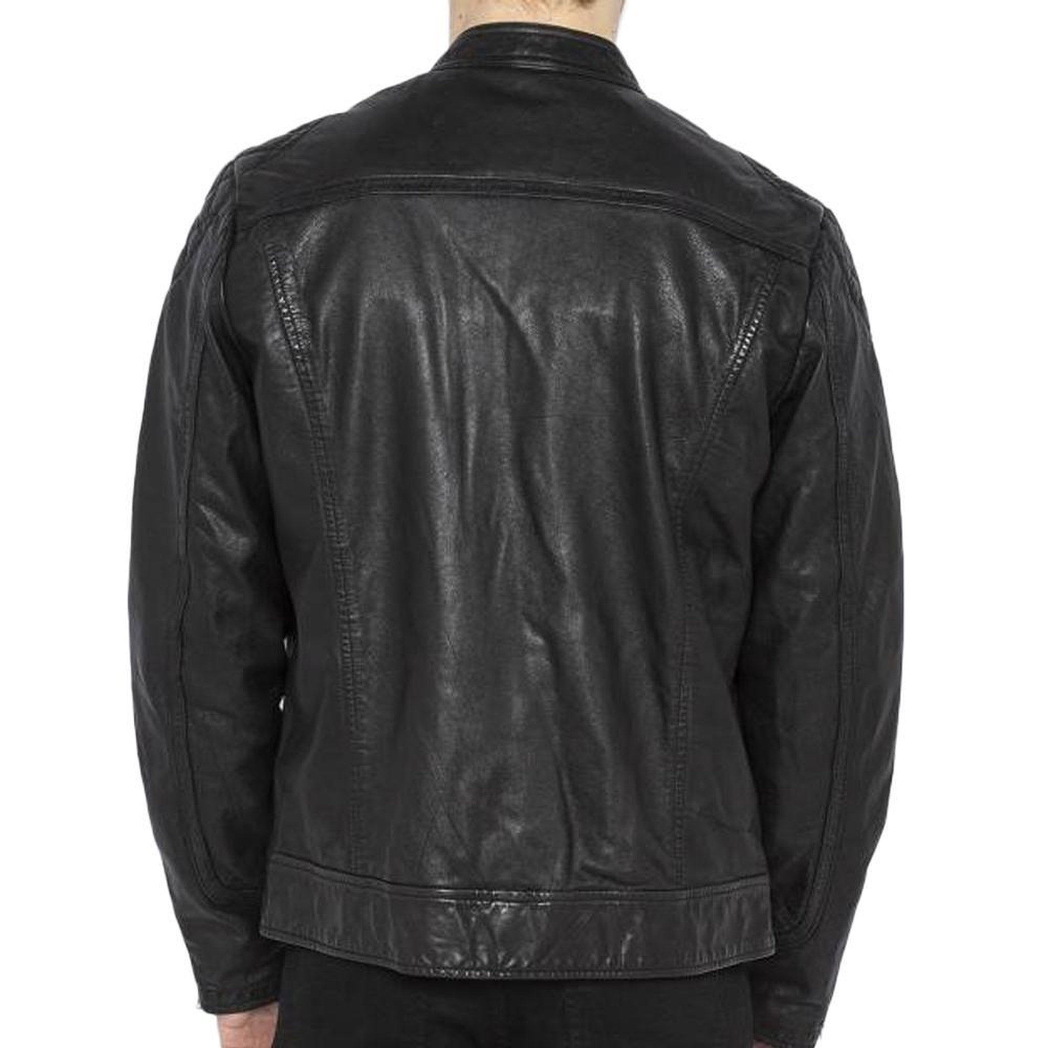 Voir la diapositive 2 : Schott Blouson en Cuir Noir Homme Schott LCSPYDER25