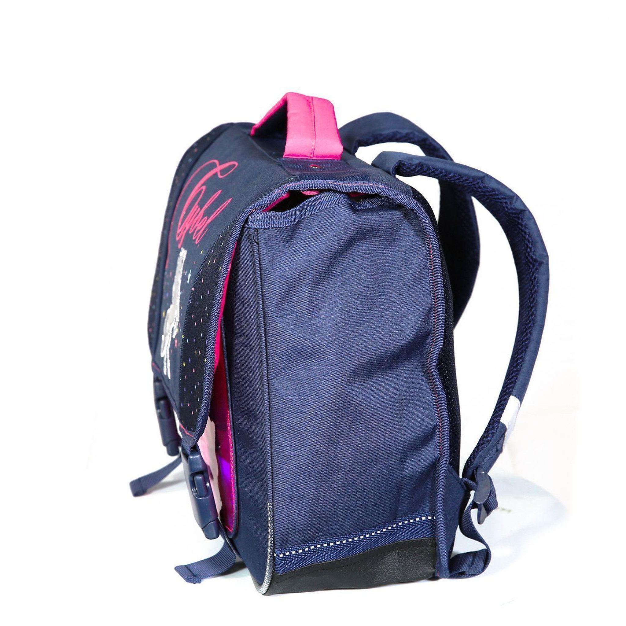 Voir la diapositive 2 : Bagtrotter Cartable 38 cm Cybel Cheval / Licorne Marine et Rose Bagtrotter