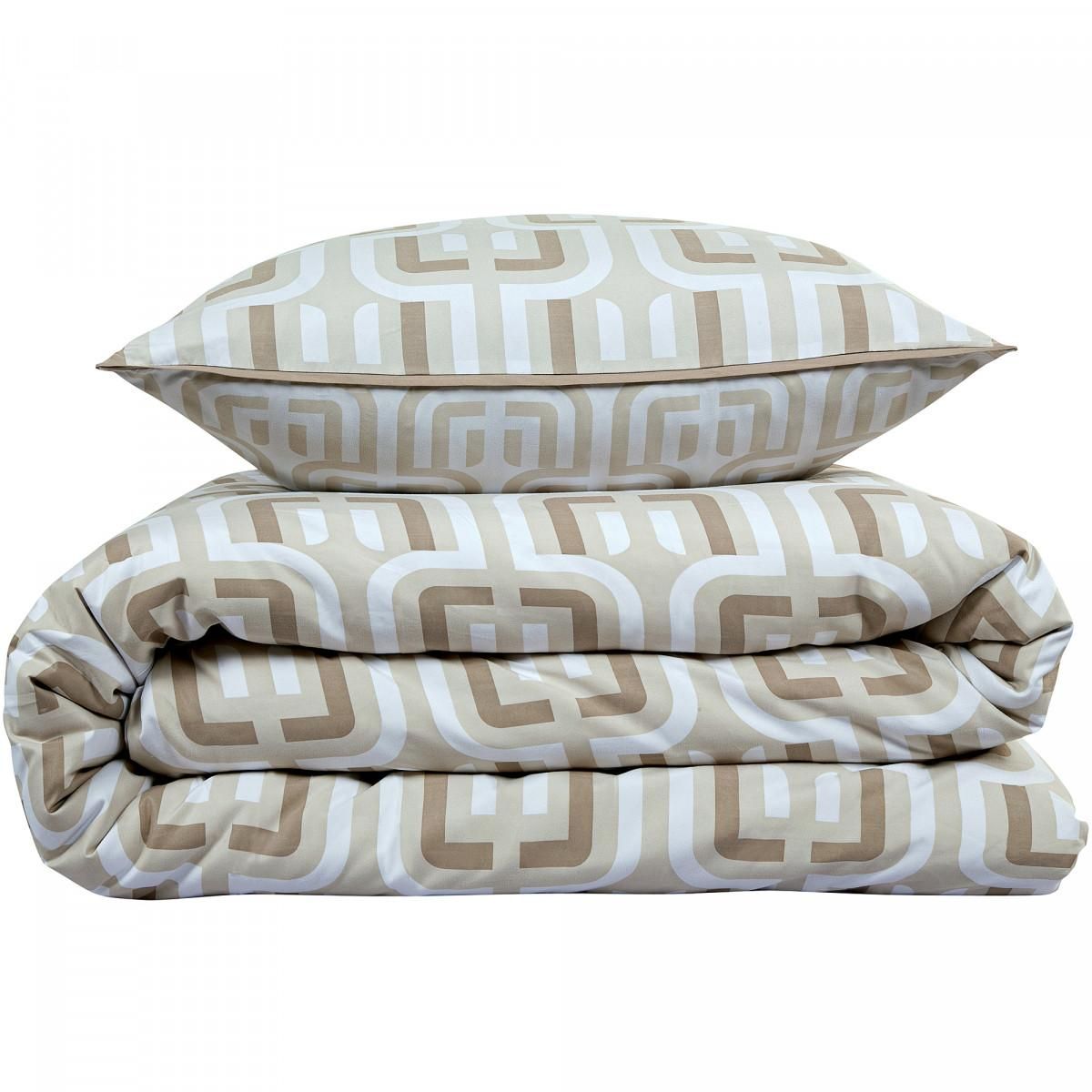 FUTURE HOME Parure de lit double rétro en microfibre lavée