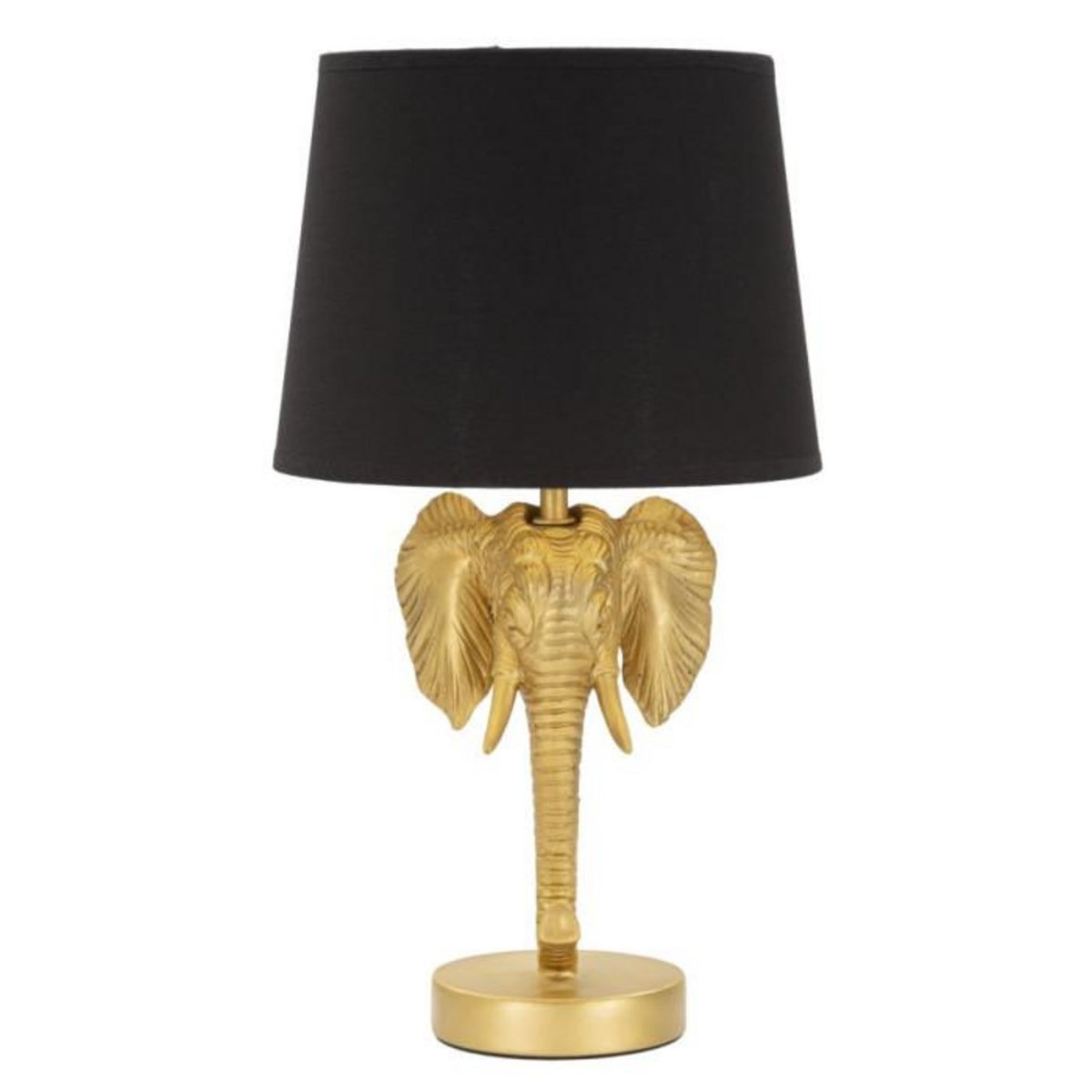 Paris Prix Lampe à Poser Design  Elephant  43cm Or & Noir