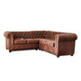 Voir la diapositive 5 : LISA DESIGN Winston - canapé d'angle chesterfield - 5 places - style industriel