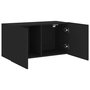 Voir la diapositive 5 : VIDAXL Meuble TV mural noir 80x30x41 cm