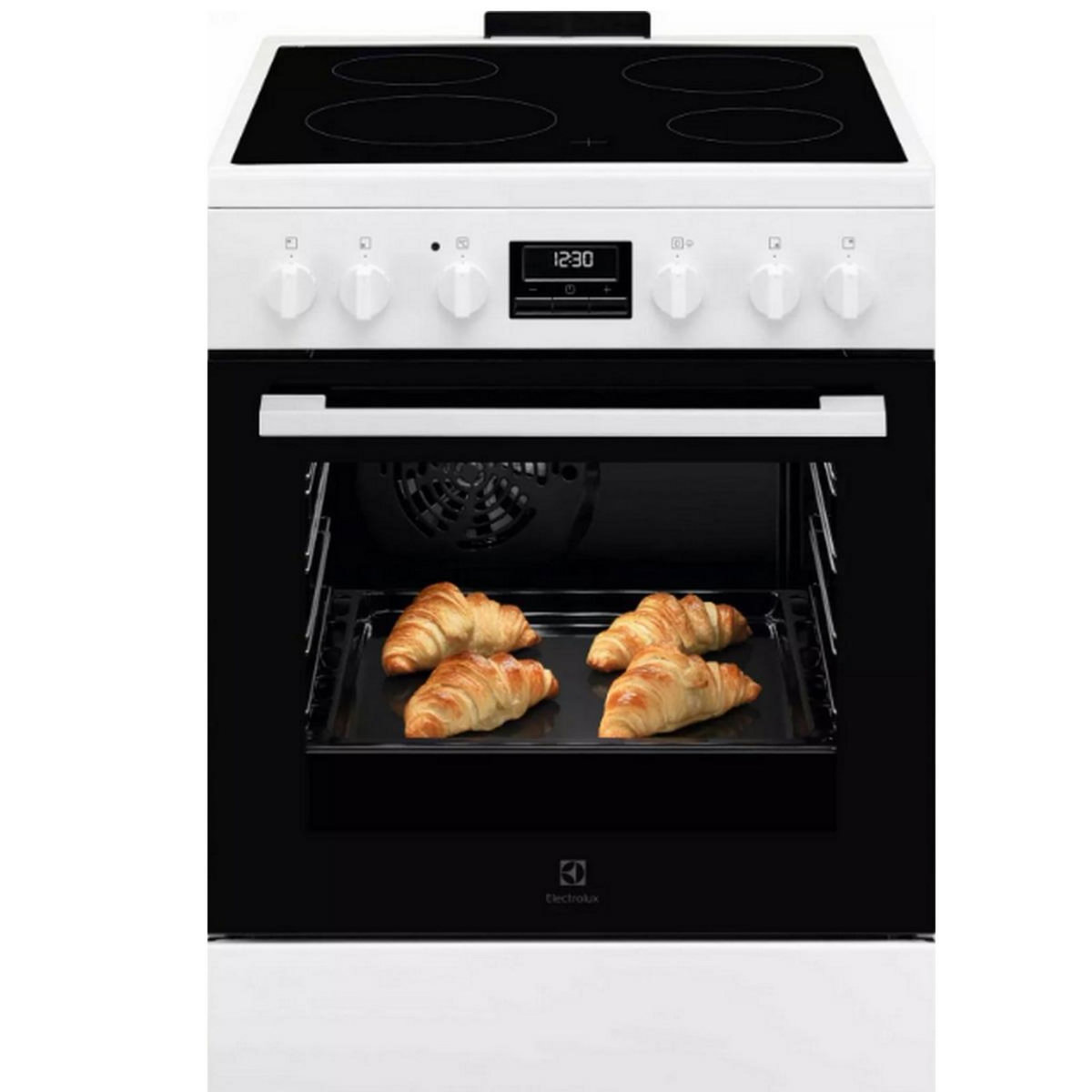 ELECTROLUX Cuisinière vitrocéramique 58l 4 feux blanc - LKR664177W