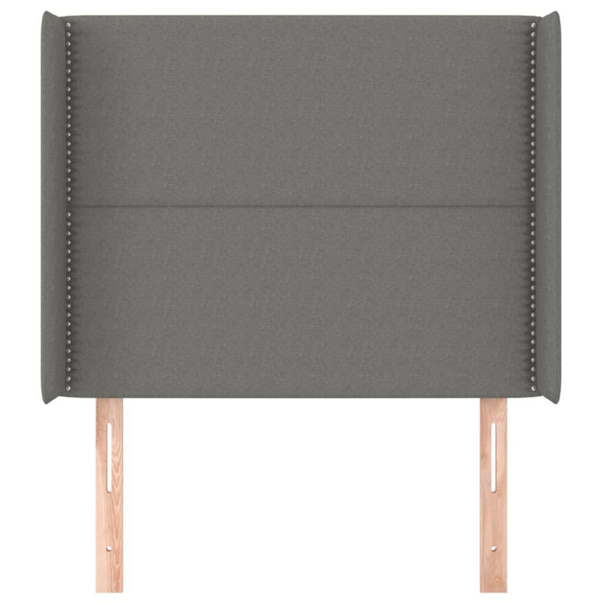 VIDAXL Tete de lit avec oreilles Gris fonce 103x16x118/128 cm Tissu