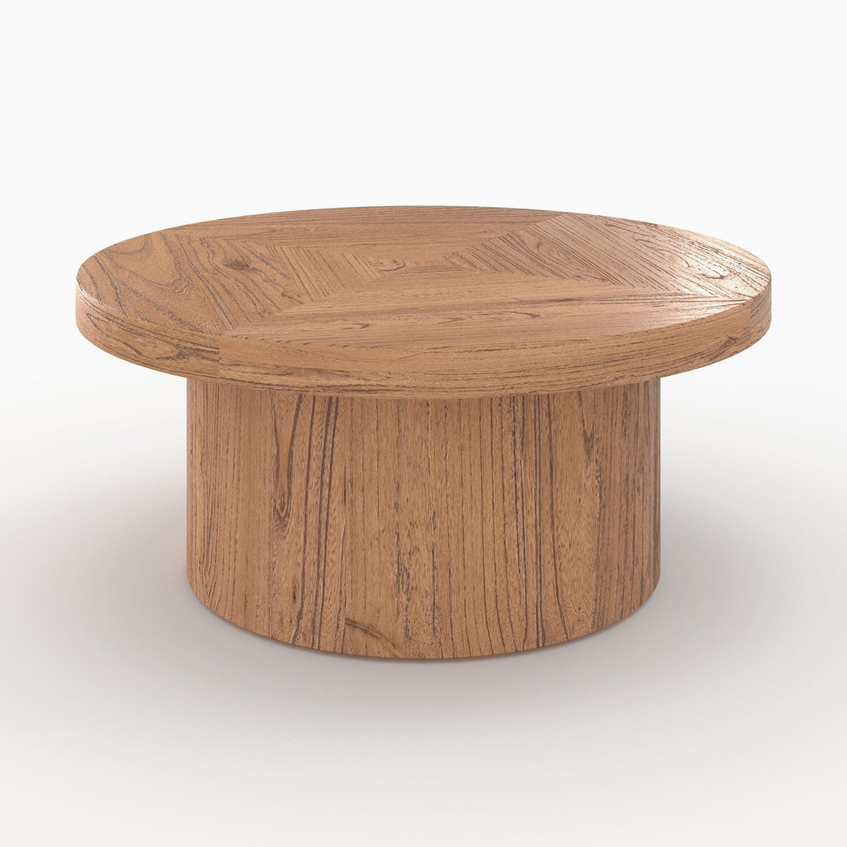 Rendez vous déco Table basse ronde en bois d'orme D80 cm-Garance