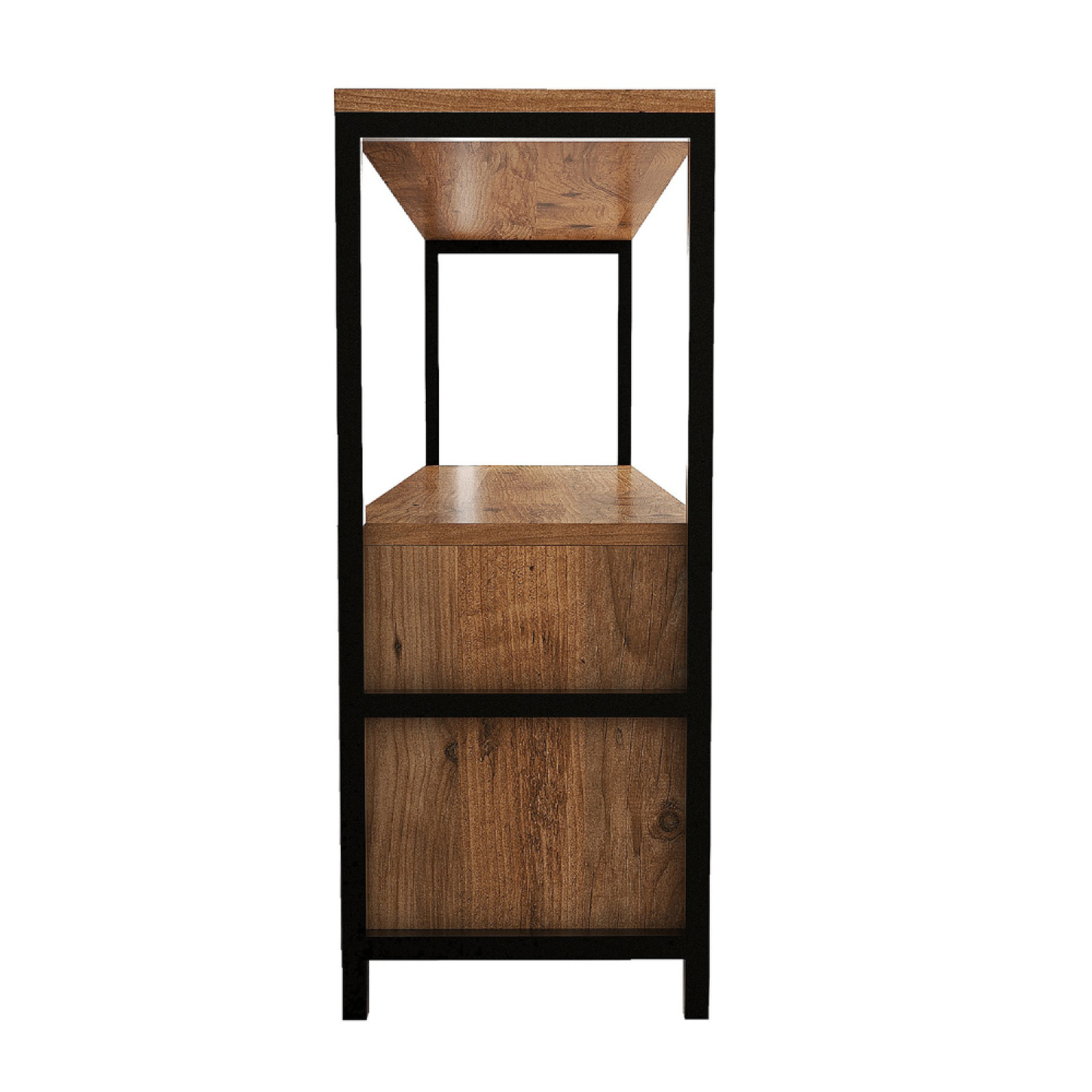 Voir la diapositive 6 : CONCEPT USINE Buffet 3 portes style industriel bois-noir dragor