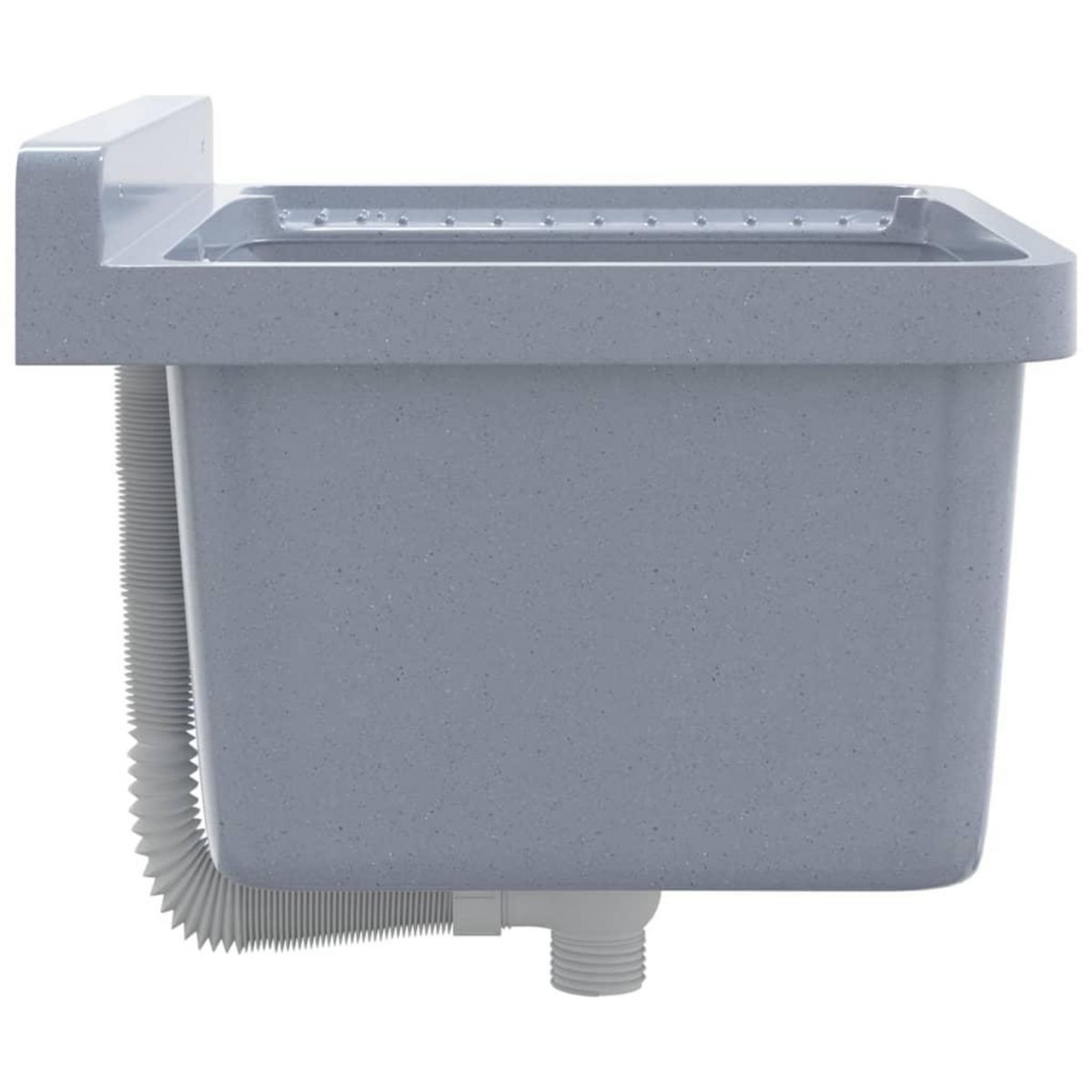 VIDAXL Lavabo pour montage murale gris 50x35x24 cm resine