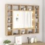 Voir la diapositive 4 : VIDAXL Armoire de miroir avec LED Chene sonoma 91x15x76,5 cm